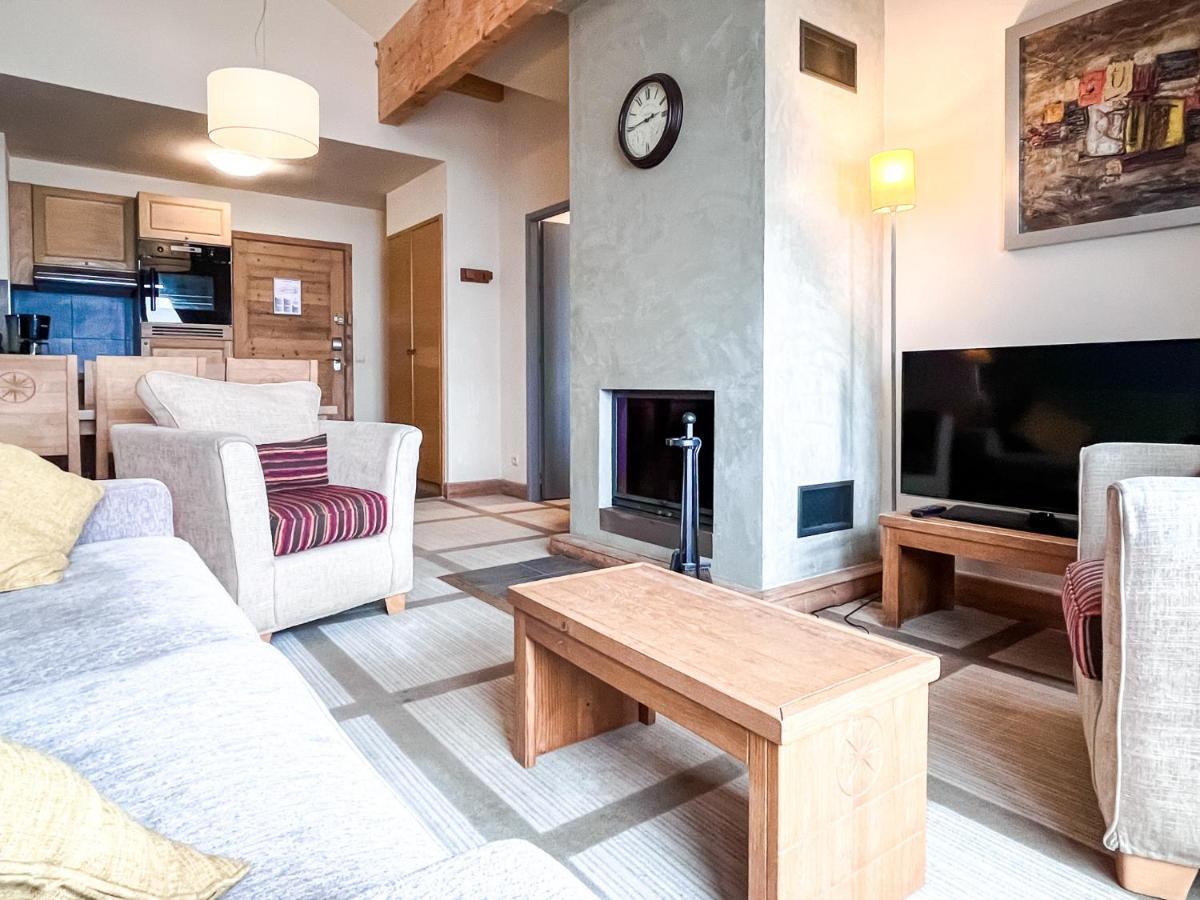 South Facing 2-Bed Apartment With Fireplace, Terrasses Deos Flaine Kültér fotó