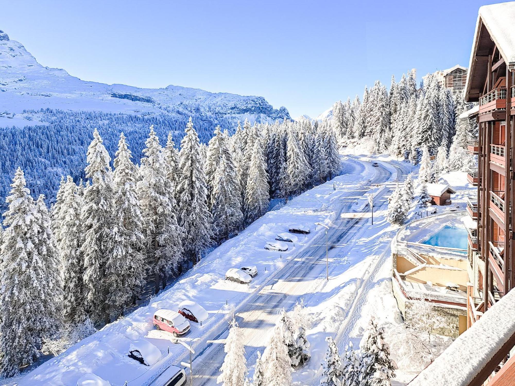 South Facing 2-Bed Apartment With Fireplace, Terrasses Deos Flaine Kültér fotó